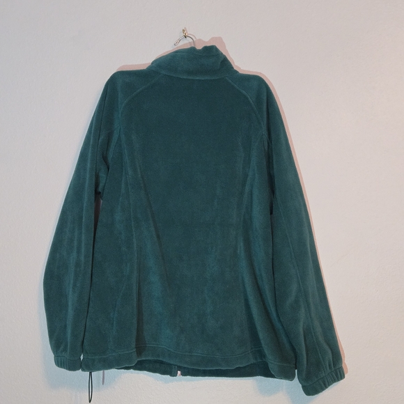 Columbia Women's Teal Green Fleece Jacket, PLUS sized 1X - Picture 2 of 7